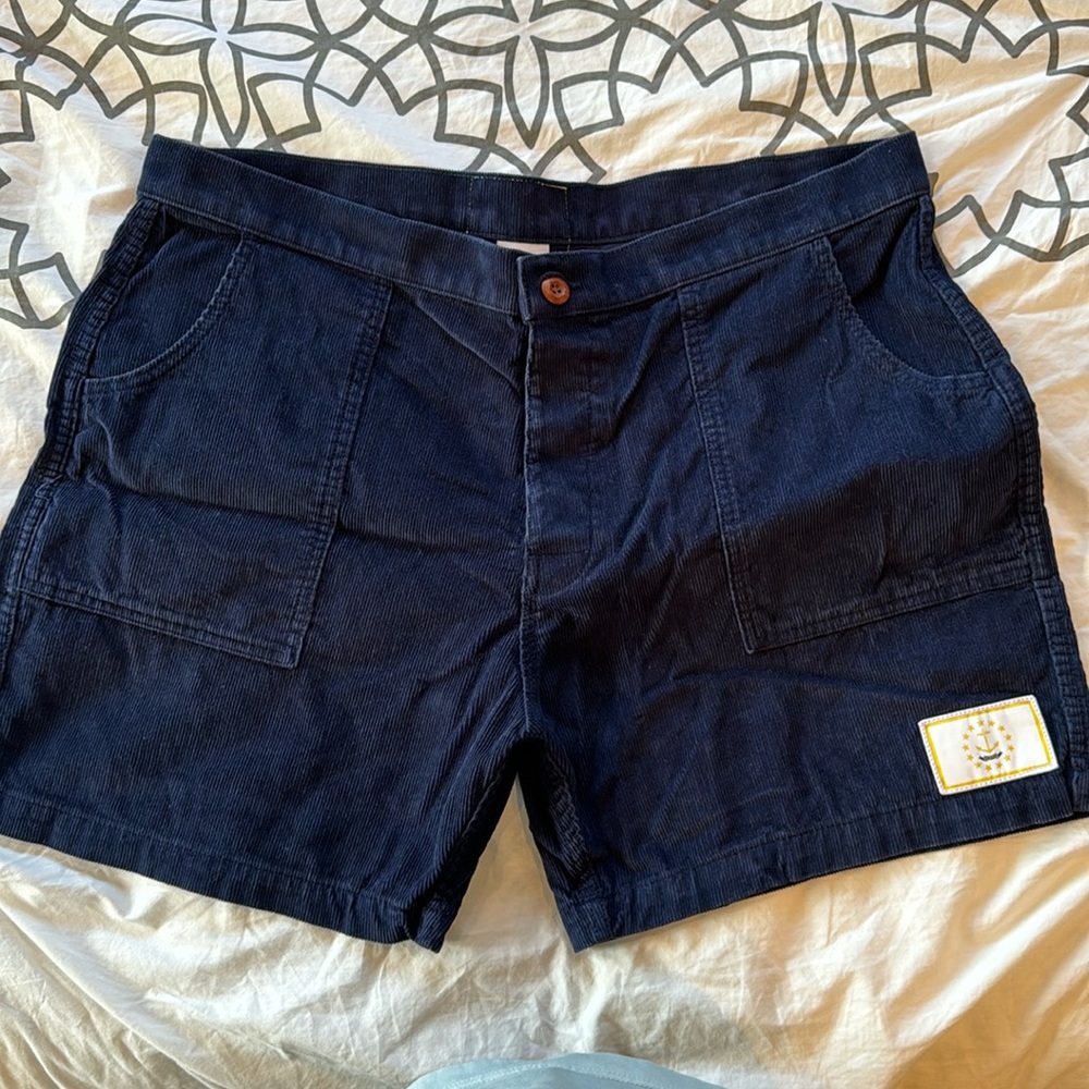 Very Rare Custom Birdwell Rhode Island State Flag Cord Shorts in Navy in Size 39